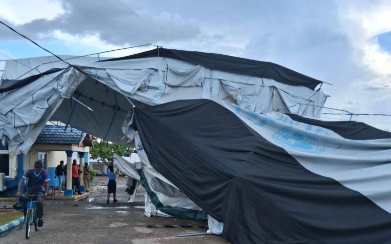 A freak storm impacted sections of Westmoreland yesterday