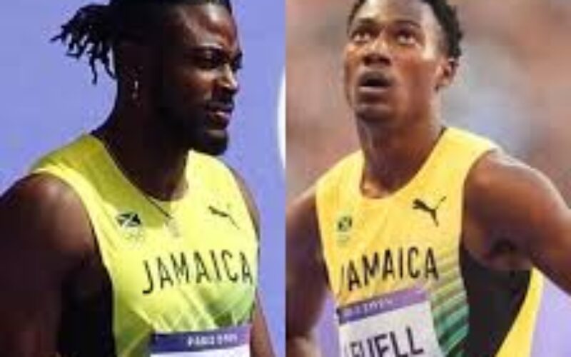 Kishane Thompson and Bryan Level out of 2026 JAAA/Puma National Junior and Senior Championship