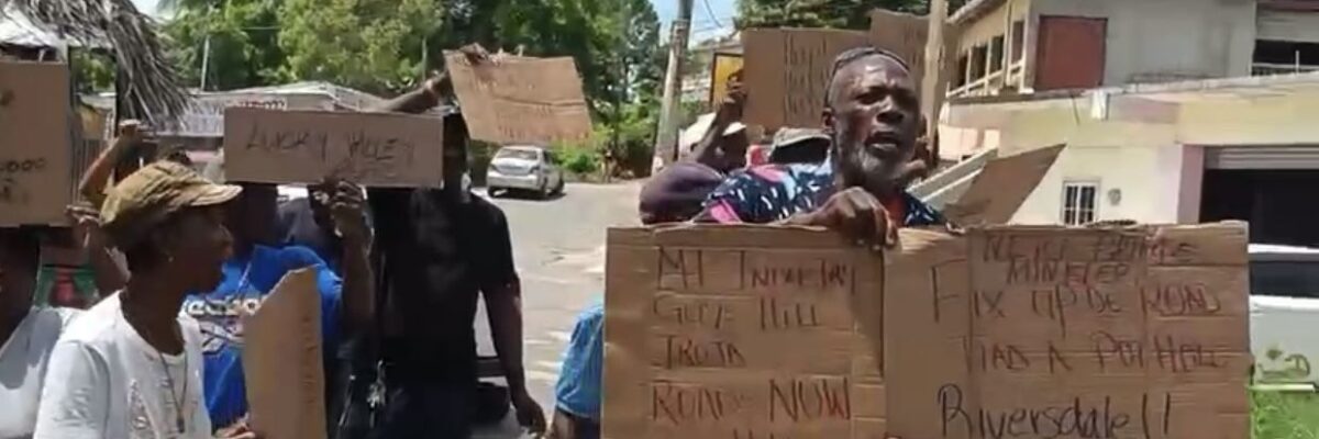 Residents of Riversdale, St. Catherine protest over deplorable road conditions and lack of water