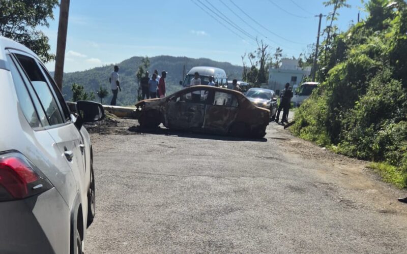 Residents protest bad road conditions in South St. James