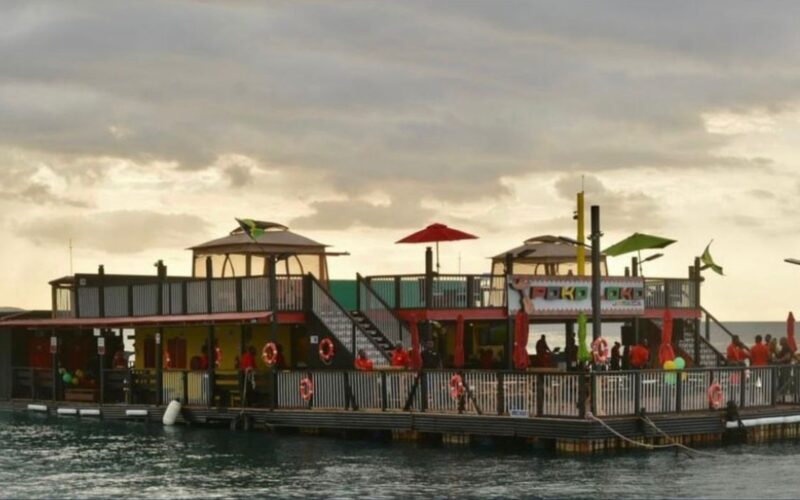 Ocho Rios floating bar destroyed by Hurricane Beryl