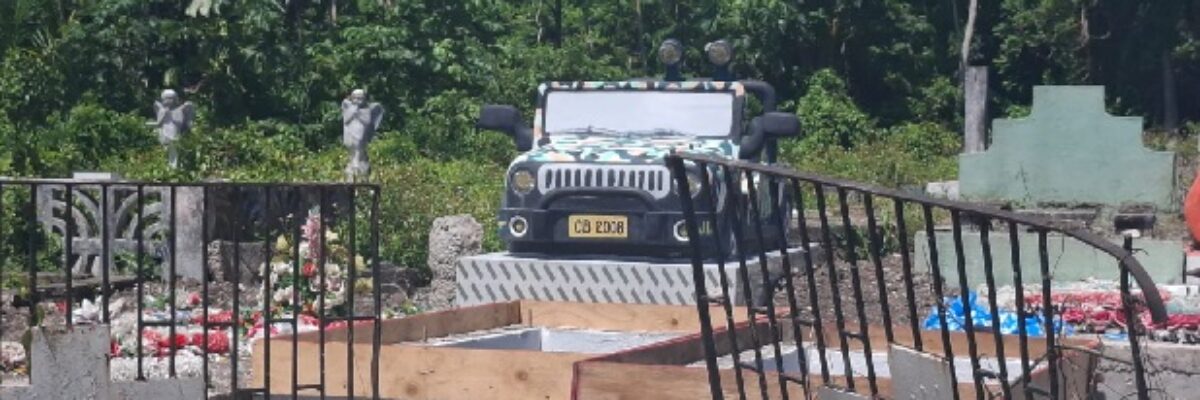Unoccupied graves at entrance to Port Maria cemetery demolished