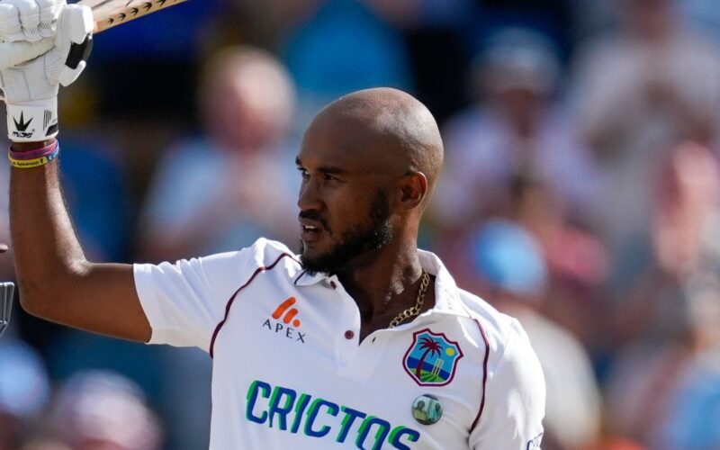 West Indies captain Kraig Brathwaite highest placed West Indies batsman