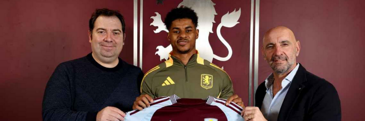 Marcus Rashford joins Aston Villa on loan from Manchester United