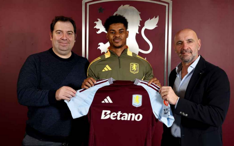 Marcus Rashford joins Aston Villa on loan from Manchester United