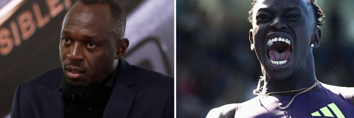 Jamaican Sprint  legend  Usain  Bolt urges rising  Australian  sprint  star   Gout  Gout to remain focus