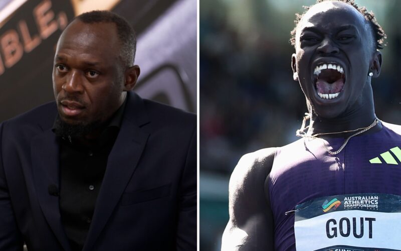 Jamaican Sprint  legend  Usain  Bolt urges rising  Australian  sprint  star   Gout  Gout to remain focus