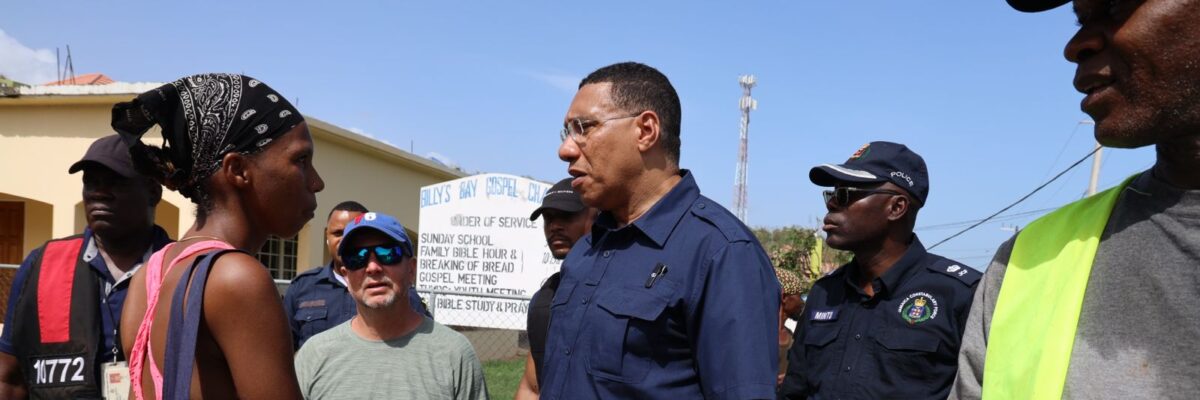 Holness pledges support for residents of south Clarendon, hard hit by Hurricane Beryl