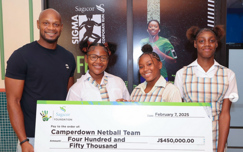 Asafa Powell’s generous donation empowers Camperdown High School Netball Team