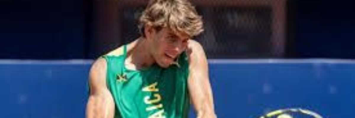 Blaise Bicknell makes progress to the second round of the men’s singles ITF World Tennis tour