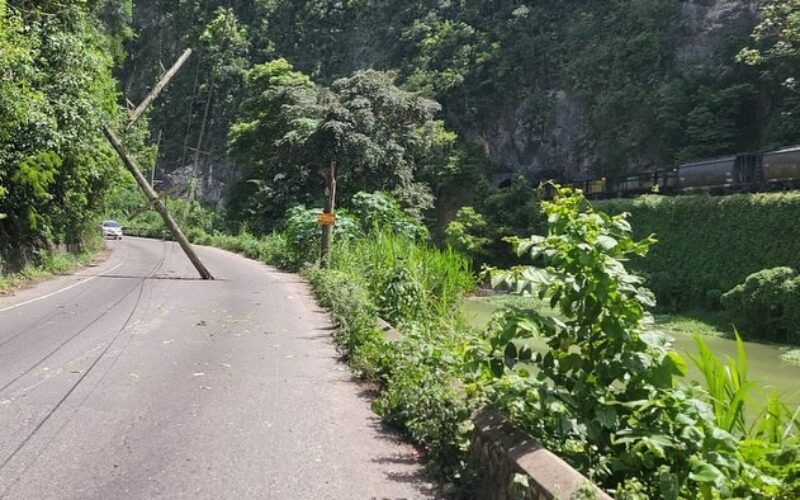Police: Bog Walk Gorge roadway remains impacted by fallen utility poles and wires following train derailing incident  
