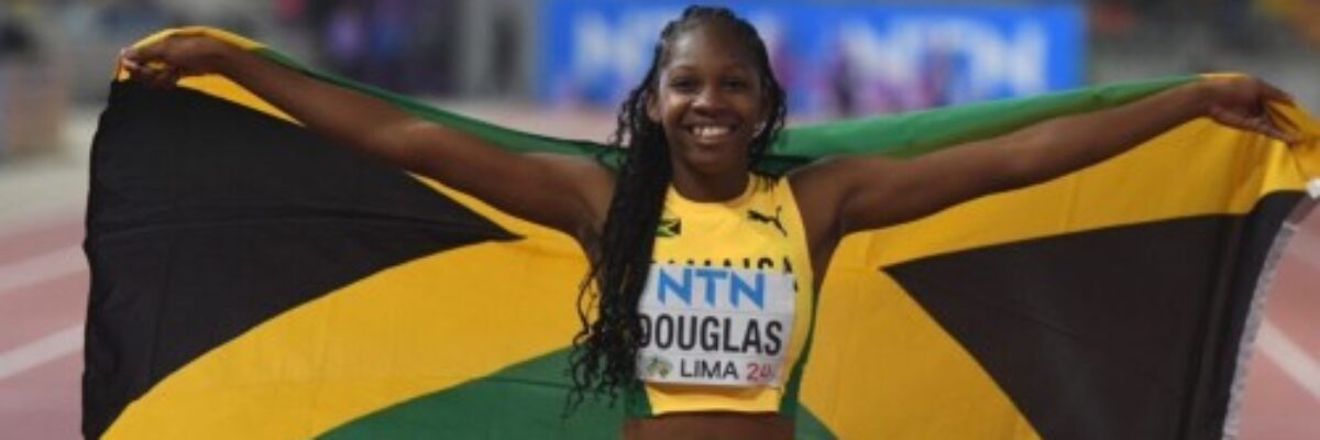 Shanoya Douglas in line to receive silver medal from the 2024 World Under 20 Championship