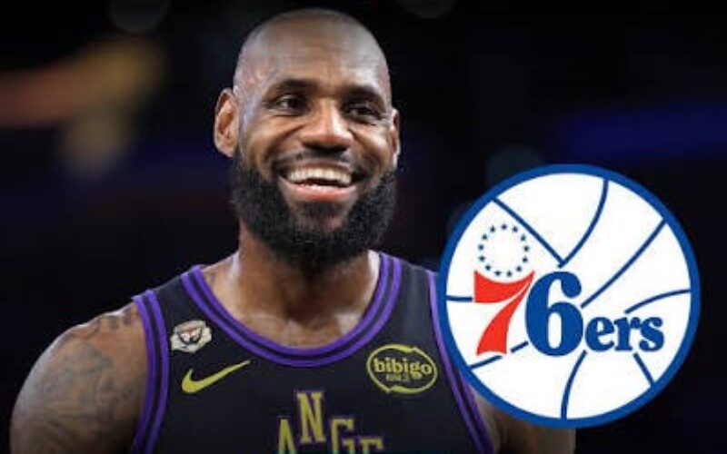 Lebron James joins the Philadelphia 76ers on a two-year US$8 million contract