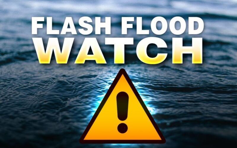 Flash flood watch in effect for eastern and south-central parishes