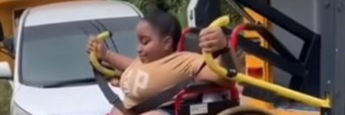 Disabled school children welcome specialized vehicle under rural school bus system