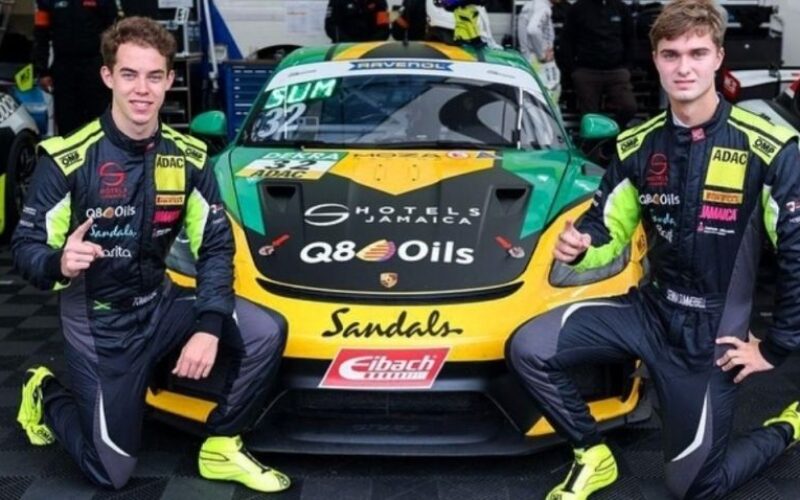 Jamaican race drivers Tommi Gore and Senna Summerbell secures podium finish at ADAC Gt4 racing series