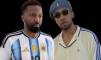 Dancehall stars Baby Cham and Konshens celebrate Argentina’s win over Austria