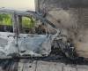 Charred remains of two unidentified individuals pulled from crash motorcar along PJ Patterson Highway early this morning
